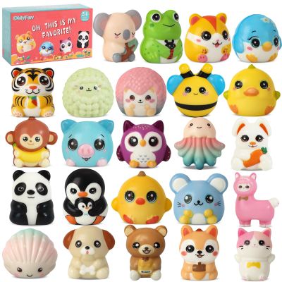 24PCS Party Favors for Kids - Cute Valentines Day Squishies Toys Bulk Valentines Day Gifts for Kids Classroom School Pinata Stuffers Birthday Gifts for Boys & Girls Classroom Prizes Elementary