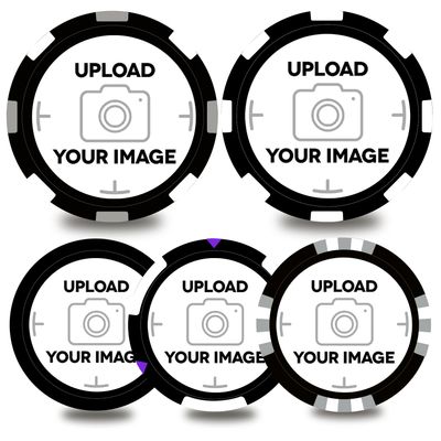 100-1000 Custom Plastic Chips,5 Available in 9 Colors,Double Sided Full Color PrintRush Production Available!Add Your Own Design,Personalized Image or Text on Chip (Black, 37MM)