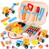 MindPal 45 Pcs Kids Tool Set, Toddler Tool Set with Tool Box, STEM Construction Preschool Educational Toys for Age 3 4 5 6 7 Boys Girls, Wooden Tool Kits Toys, Christmas Birthday Present for Kids view 1