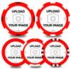100-1000 Custom Plastic Chips,5 Available in 9 Colors,Double Sided Full Color PrintRush Production Available!Add Your Own Design,Personalized Image or Text on Chip (Red, 37MM) view 1