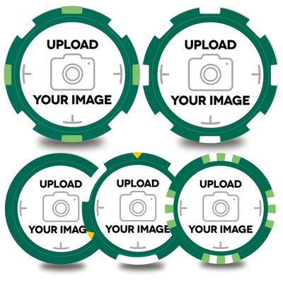 100-1000 Custom Plastic Chips,5 Available in 9 Colors,Double Sided Full Color PrintRush Production Available!Add Your Own Design,Personalized Image or Text on Chip (Green, 40MM)