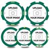 100-1000 Custom Plastic Chips,5 Available in 9 Colors,Double Sided Full Color PrintRush Production Available!Add Your Own Design,Personalized Image or Text on Chip (Green, 37MM) view 1