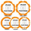 100-1000 Custom Plastic Chips,5 Available in 9 Colors,Double Sided Full Color PrintRush Production Available!Add Your Own Design,Personalized Image or Text on Chip (Orange, 37MM) view 1