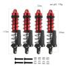 100mm Metal Front Rear Shocks Shock Absorber Set RC Parts for TRAXXAS 1/10 Slash Remo Hobby HuanQi 727 RC Car, Red-Black view 2
