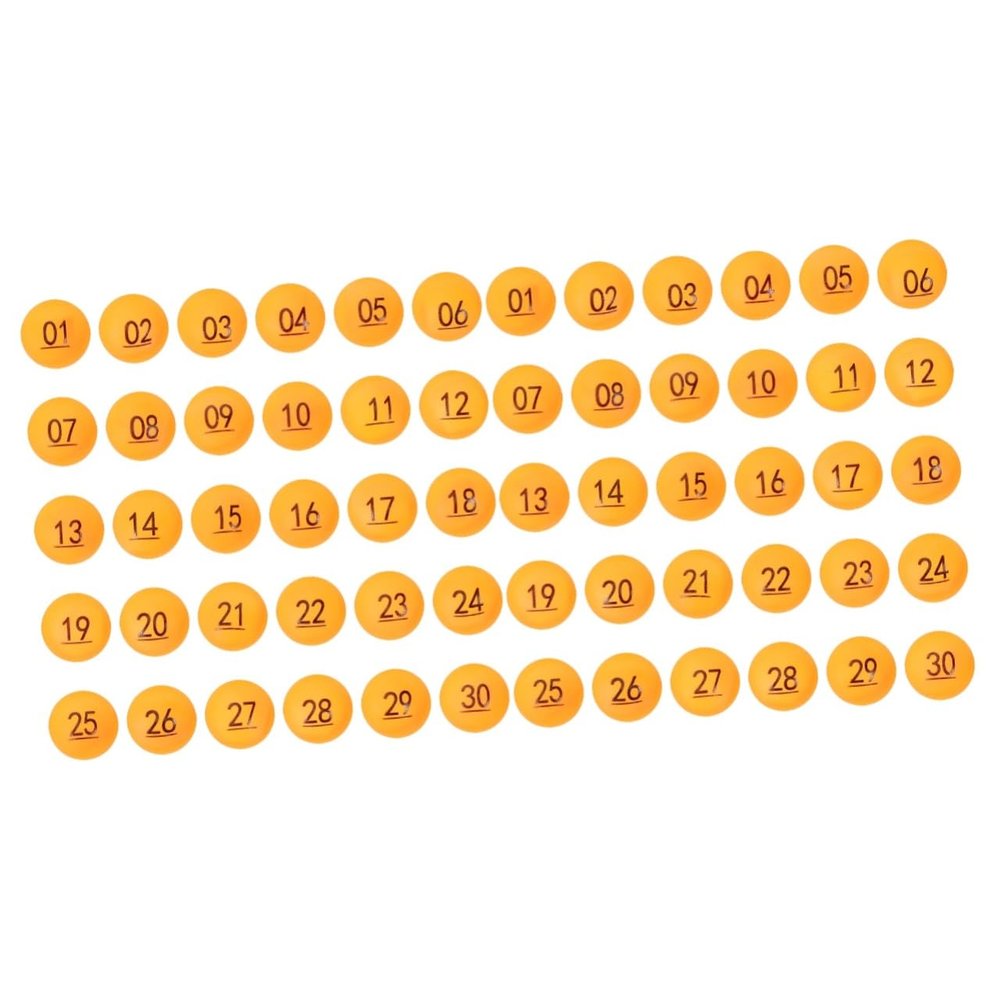 PRETYZOOM 60pcs Raffle Game Balls Numbered Balls for Celebrations Party Game Props