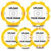 100-1000 Custom Plastic Chips,5 Available in 9 Colors,Double Sided Full Color PrintRush Production Available!Add Your Own Design,Personalized Image or Text on Chip (Yellow, 40MM) view 1