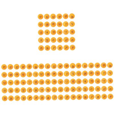 PRETYZOOM 4sets Plastic Balls 1-30 Numbered for Raffle Games for Home Parties and Game Props 30pcs*4