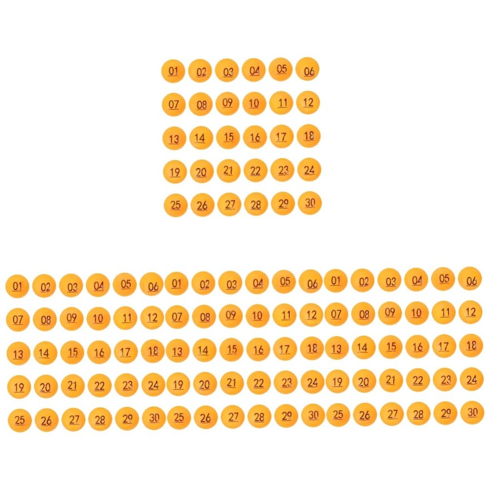 PRETYZOOM 4sets Plastic Balls 1-30 Numbered for Raffle Games for Home Parties and Game Props 30pcs*4