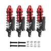 110mm Metal Front Rear Shocks Shock Absorber Set RC Parts for TRAXXAS 1/10 Slash Remo Hobby HuanQi 727 RC Car, Red view 1