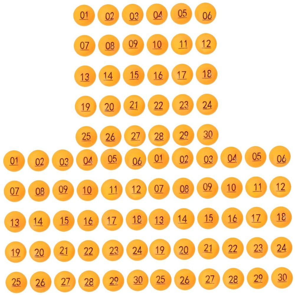 PRETYZOOM 90pcs Lottery Balls Raffle Balls for Home Party Game Numbers Easy to Find and Carry