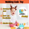 WLAUBO Crawling Crab Baby Toy,Tummy Time Musical Walking Dancing Crab Toys for Babies Toddler Interactive Development Toy view 3