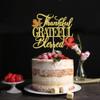 YQLXDHBD Thankful Grateful Blessed Cake Topper,Thanksgiving Cake Decor,Glitter Maple Leaf Pumpkin Fall Theme Cake Picks,Happy Thanksgiving Day Theme Birthday Party Cake Decorations view 4