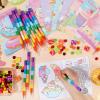 BenLouis 24 Sweet Mini Coloring Books Kids with 24 Stacking Crayons Candyland Donut Party Favors Activity Books Bulk for Kids Ice Cream Birthday Goodie Bag Gift Stuffer Classroom Reward view 3