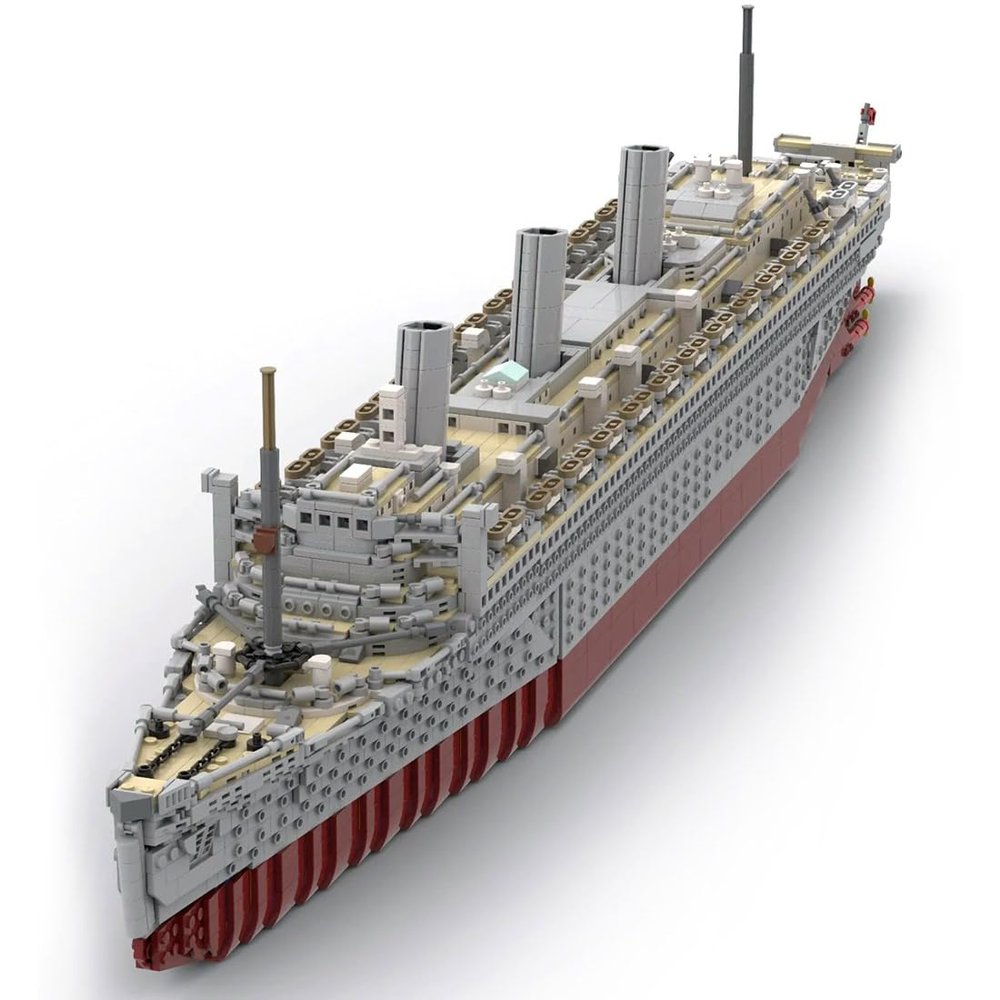 BrickCraftWorks MOC Mary Troopship Super Cruise Building Blocks Set, Large Building Blocks Cruise Ship Ornament Gift for Teen Adult (4746pcs)