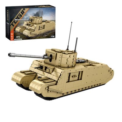 Aetheria TOG II British Tank Building Bricks, WW2 Military German Tank Building Blocks to Build, 1:30 MOC Tank Designed by Lepetitlegoneuf, Collectors & Enthusiasts Gift for Adult - 1427 Pieces