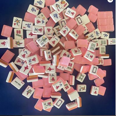 Pink Sparkle American Mah Jongg Tile Set, Engrave & Hand Painted