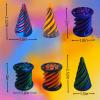 TIM CHESS 6 Packs Impossible Cone, 3D Printed Fidget Toy for Stress Relief, ADHD & Anxiety Spiral Cone Fidget Toy, Impossible Pyramid Passthrough for Adults, Spiral Illusion Desktop Decoration view 2