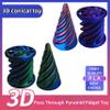 TIM CHESS 6 Packs Impossible Cone, 3D Printed Fidget Toy for Stress Relief, ADHD & Anxiety Spiral Cone Fidget Toy, Impossible Pyramid Passthrough for Adults, Spiral Illusion Desktop Decoration view 3