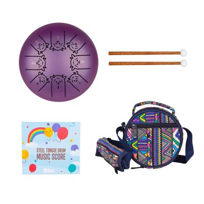 8-Tone Drum C Key Percussion Instrument Drum Unique 12 Zodiac Drum For Beginner Kids