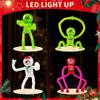 4Pcs Christmas Pop Tube Sensory Toys,Grenn Monster Telescopic Suction Fidget Toys for Kids Toddler with ADHD or Autism,Christmas Stocking Stuffers Party Favors Gifts Idea for Boys Girls view 2