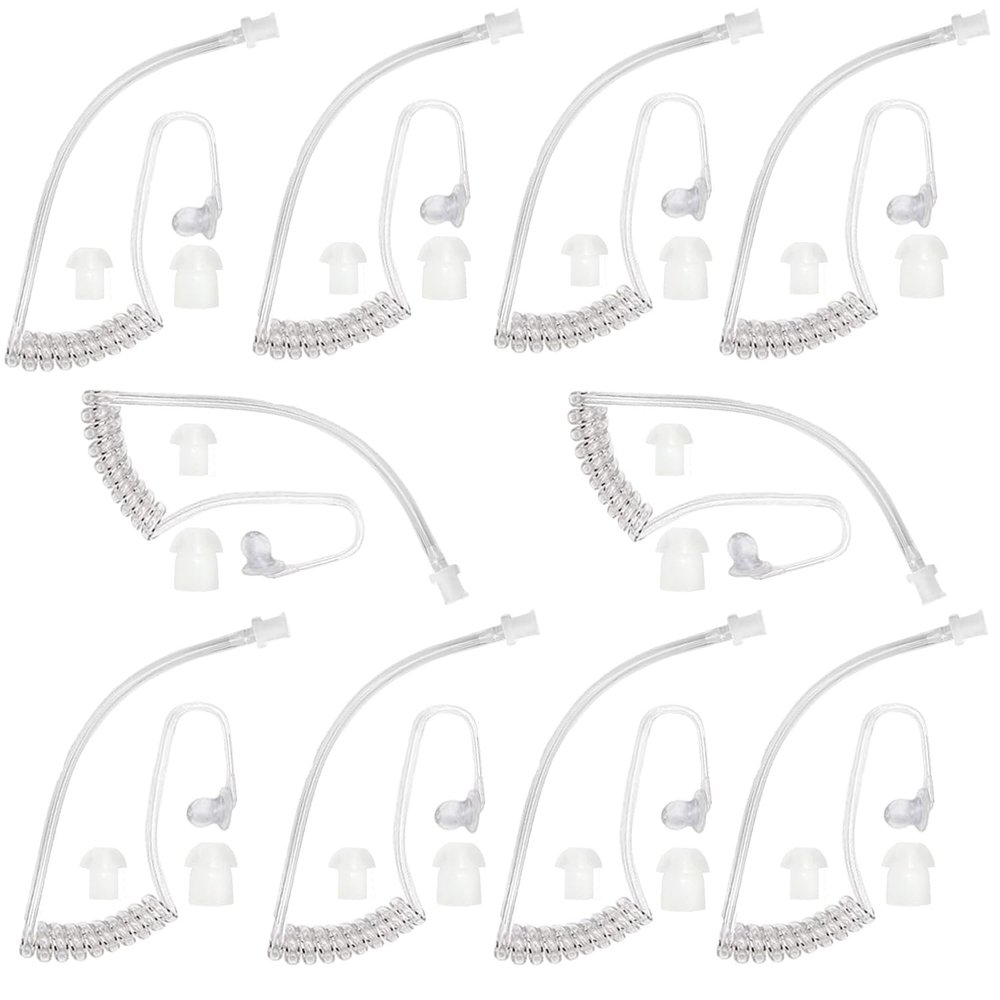 Lixin 10-Pack Replacement Acoustic Coil Tube for Radios Headset (LX-005B)