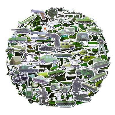 100 Pack Army Stickers, Camouflage Camo Military Party Favors Gifts, Birthday Decorations