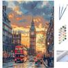 British Street Paint by Numbers for Adults, DIY Paint by Number Canvas Acrylic Paint by Numbers Kit, DIY Painting by Numbers for Kits, DIY Oil Painting Home Wall Decor (Without Frame) 50x70cm WK-823 view 1