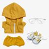 niannyyhouse 10cm 15cm 20cm Plush Doll Clothes Hoodie Pants Glasses Canvas Shoes Sportswear Outfit Soft Stuffed Toy Dressup (Yellow-10cm) view 1