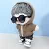 niannyyhouse 10cm 15cm 20cm Plush Doll Clothes Hoodie Pants Glasses Canvas Shoes Sportswear Outfit Soft Stuffed Toy Dressup (Beige-20cm) view 3