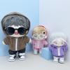 niannyyhouse 10cm 15cm 20cm Plush Doll Clothes Hoodie Pants Glasses Canvas Shoes Sportswear Outfit Soft Stuffed Toy Dressup (Beige-20cm) view 4