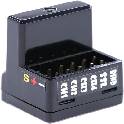 P.D Club DasMikro 4ch/10ch 2.4GHz F-4x Receiver, Compatible with Futaxx T10PX - Supports HV, S.Bxx2, F/S, Telemetry, UR/SR (DSK-404N)