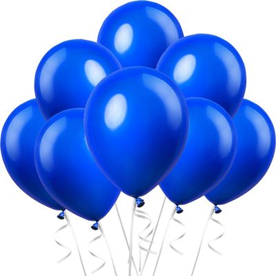 100 Pack Neon Blue Balloons - UV Party Decorations, Black Light Latex Fluorescent Glow Balloons for Birthday Decoration, Dark Party Supplies