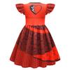 Aotekids Girls Princess Rise Red Costume Dress Up Kids Cosplay Dress Fancy Party Outfits Birthday Playwear with Wig view 2
