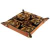 African Lion Microfiber Leather Dice Trays Folding for RPG DND Table Games, Leather Dice Holder Storage Box Portable Folding Rolling Dice Tray, 16x16cm view 2