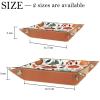 Autumn Pumpkin Microfiber Leather Dice Trays Folding for RPG DND Table Games, Leather Dice Holder Storage Box Portable Folding Rolling Dice Tray, 16x16cm view 4