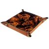 African Lion Print Microfiber Leather Dice Trays Folding for RPG DND Table Games, Leather Dice Holder Storage Box Portable Folding Rolling Dice Tray, 16x16cm view 2