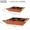 African Lion Print Microfiber Leather Dice Trays Folding for RPG DND Table Games, Leather Dice Holder Storage Box Portable Folding Rolling Dice Tray, 16x16cm view 4