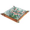 Fresh Wedding Bouquet Microfiber Leather Dice Trays Folding for RPG DND Table Games, Leather Dice Holder Storage Box Portable Folding Rolling Dice Tray, 20.5x20.5cm view 2