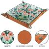 Fresh Wedding Bouquet Microfiber Leather Dice Trays Folding for RPG DND Table Games, Leather Dice Holder Storage Box Portable Folding Rolling Dice Tray, 20.5x20.5cm view 3
