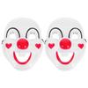 Amosfun 2pcs Clown Mask Adult Size with Adjustable Strap Full Face Mask Circus Party Costume Accessory 6.7 x 8.7 Inch view 1