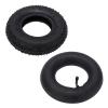 2 Set 2.50-4 Tire and Inner Tube Set, Rubber Inner Outer Tyre Replacement, Off Road Tire and Inner Tube Set, for Scooters Electric Wheelchairs view 1
