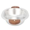 JTLB Rice Bowl, Cute Bear Shape, Bowl with Two Ears, Stainless Steel for Meals, Desserts and Salads, Easy to Clean, Includes Walnut Wood Spoon (Type 2) view 2