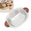 JTLB Rice Bowl, Cute Bear Shape, Bowl with Two Ears, Stainless Steel for Meals, Desserts and Salads, Easy to Clean, Includes Walnut Wood Spoon (Type 2) view 4