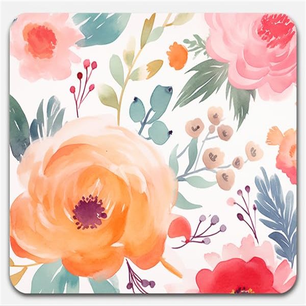 Flower Jigsaw Puzzle, Painting of Summer Spring Flowers in Colors Floral Seasons Print, Fun Activity for Family Durable Cardboard, 500 pcs 20.4'' x 14.9'', Pink Green Flower