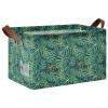 ALAZA Tropical Palm Leaf Rectangular Closet Storage Box Storage Bin Basket Storage Cube with Leather Handles Nursery Storage Laundry Hamper 2 Piece view 1