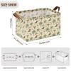 ALAZA Black Pug Palm Tree Pineapple Rectangular Closet Storage Box Storage Bin Basket Storage Cube with Leather Handles Nursery Storage Laundry Hamper 2 Piece view 3