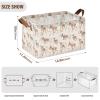 ALAZA Deer Leaf Retro Rectangular Closet Storage Box Storage Bin Basket Storage Cube with Leather Handles Nursery Storage Laundry Hamper 2 Piece view 3