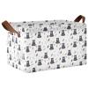 ALAZA Bear Leaf Animal Rectangular Closet Storage Box Storage Bin Basket Storage Cube with Leather Handles Nursery Storage Laundry Hamper 2 Piece view 1