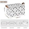 ALAZA Bear Leaf Animal Rectangular Closet Storage Box Storage Bin Basket Storage Cube with Leather Handles Nursery Storage Laundry Hamper 2 Piece view 3