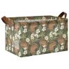 ALAZA Capybara Flower Leaf Blossom Rectangular Closet Storage Box Storage Bin Basket Storage Cube with Leather Handles Nursery Storage Laundry Hamper 2 Piece view 1